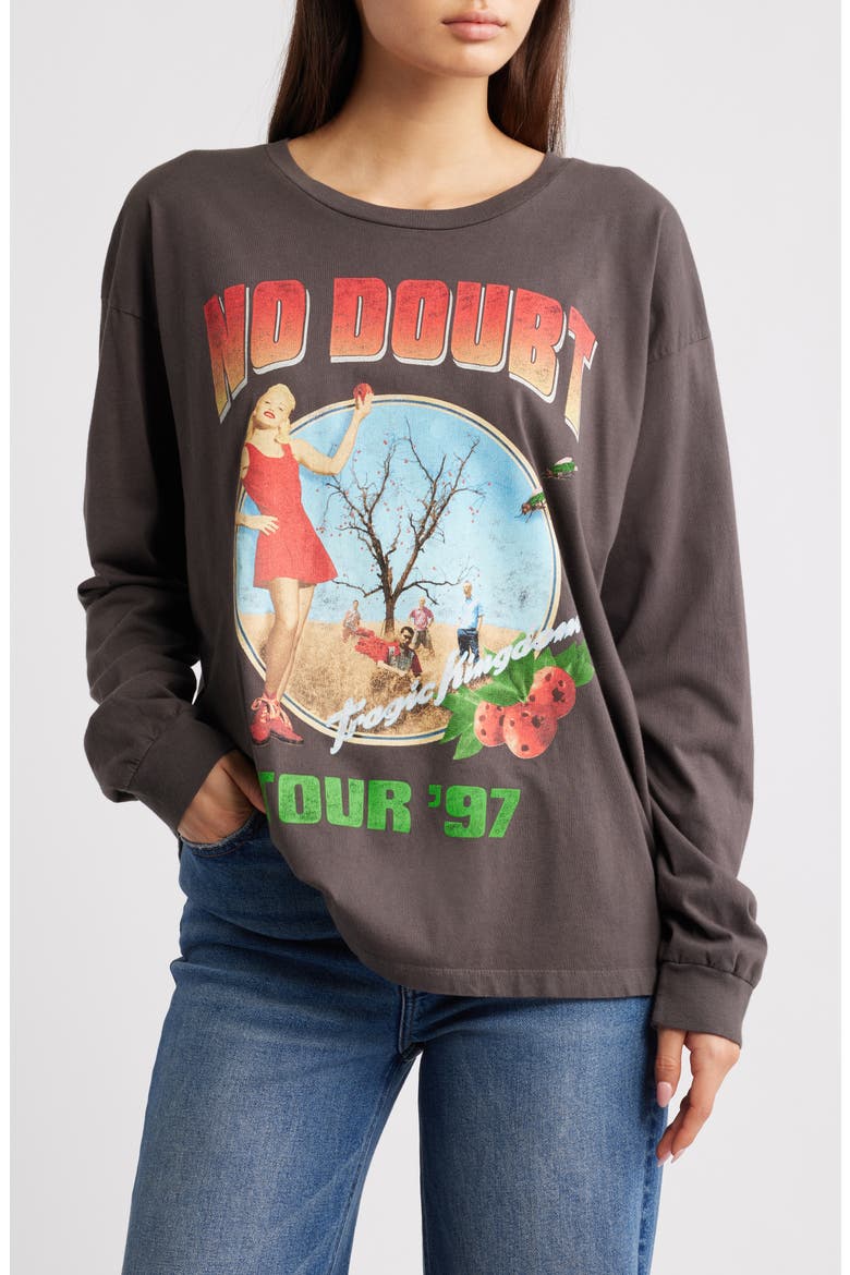 No Doubt Tragic Kingdom Graphic Tour T-Shirt, Main, color, WASHED BLACK