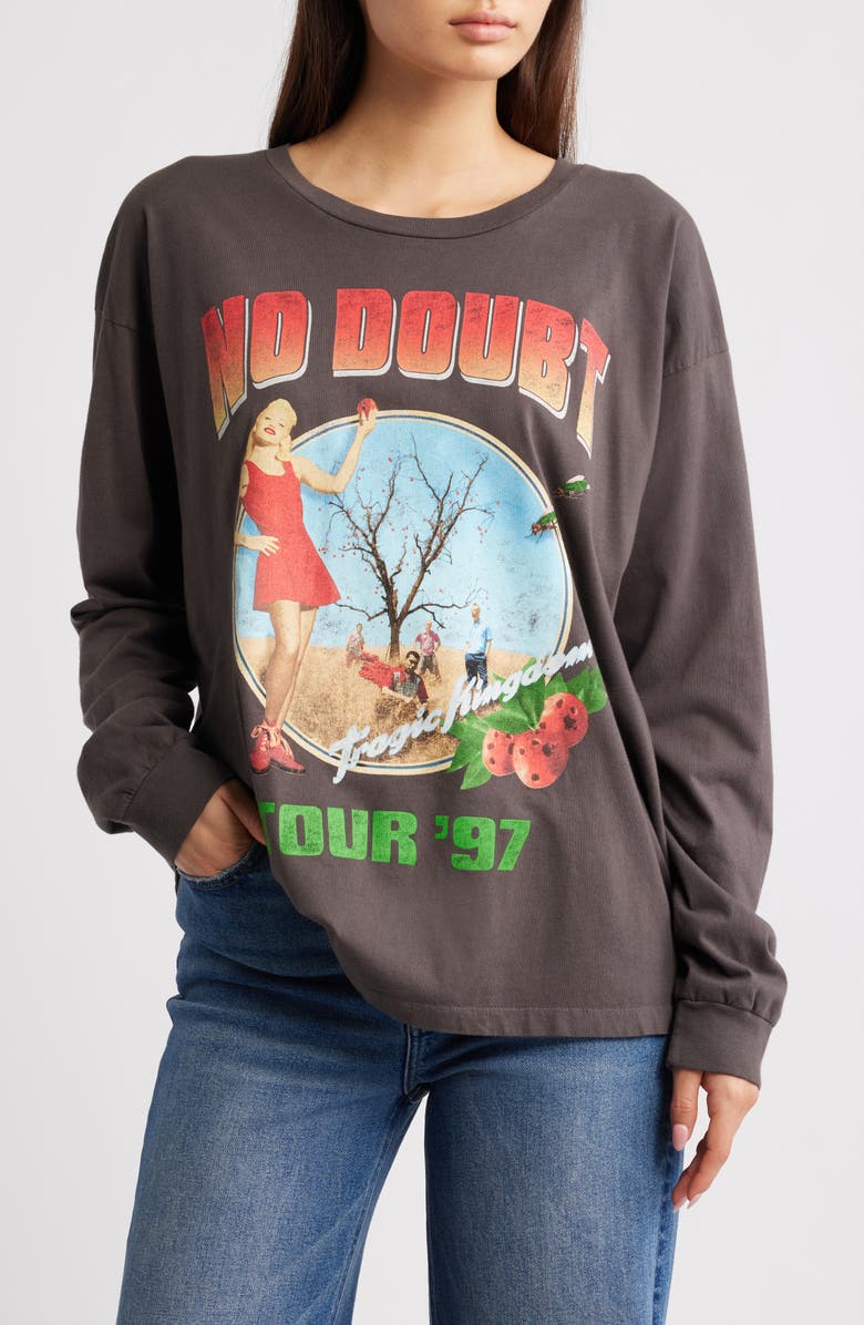 Daydreamer No Doubt Tragic Kingdom Graphic Tour T-Shirt, Main, color, Washed Black