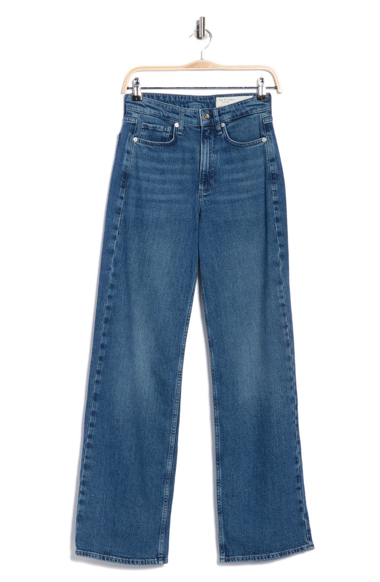 rag & bone Lori Mid Rise Wide Leg Jeans, Alternate, color, Macon