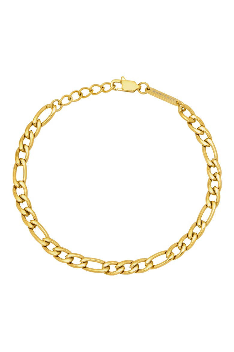 Men's Figaro Chain Bracelet, Main, color, SILVER/ GOLD