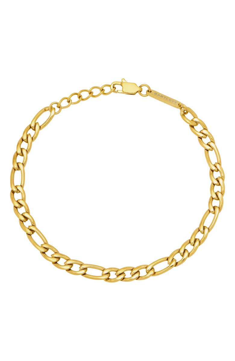 Estella Bartlett Men's Figaro Chain Bracelet, Main, color, Silver/ Gold