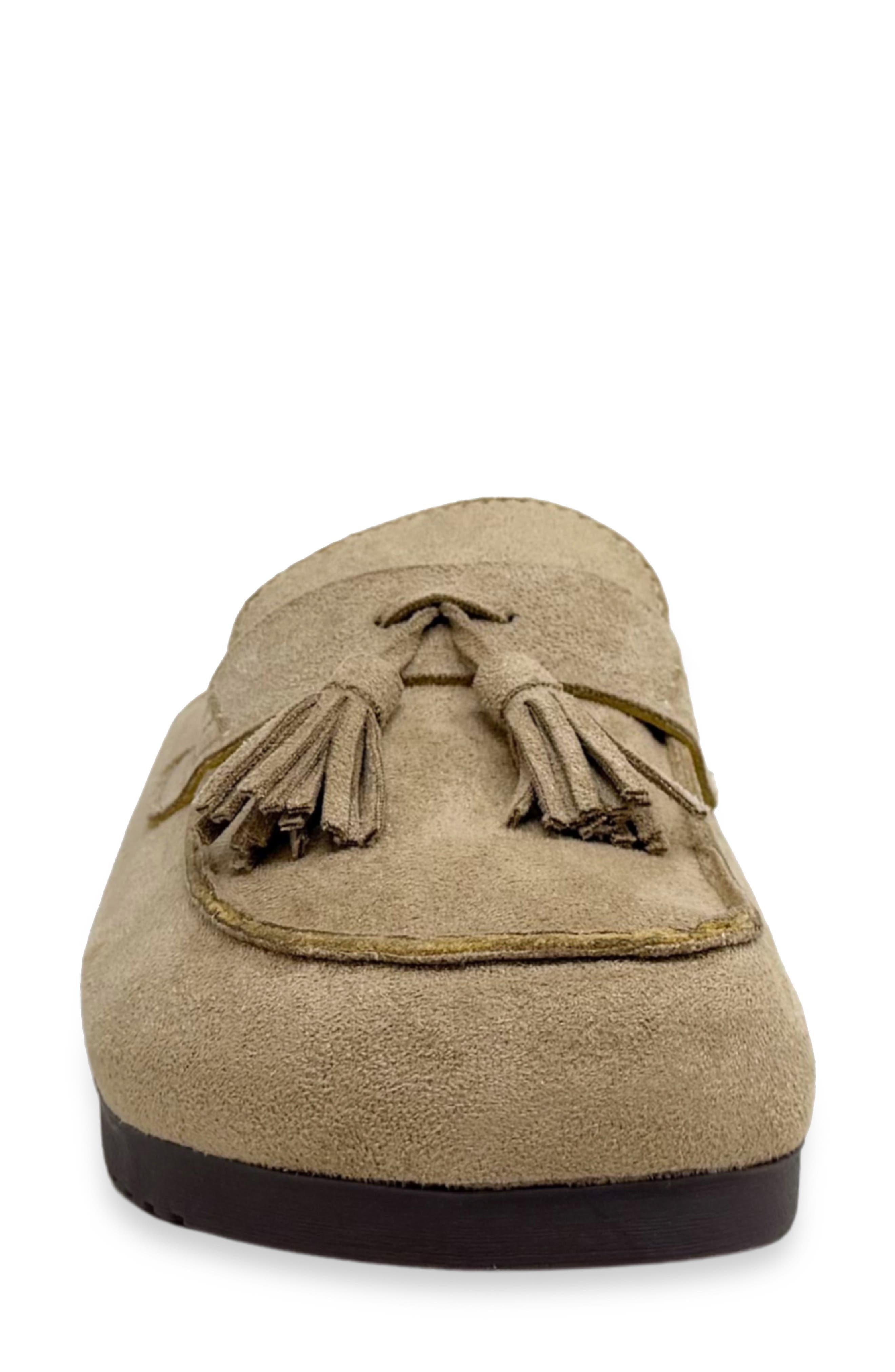 Terry Faux Suede Clog, Alternate, color, SAND SUEDE