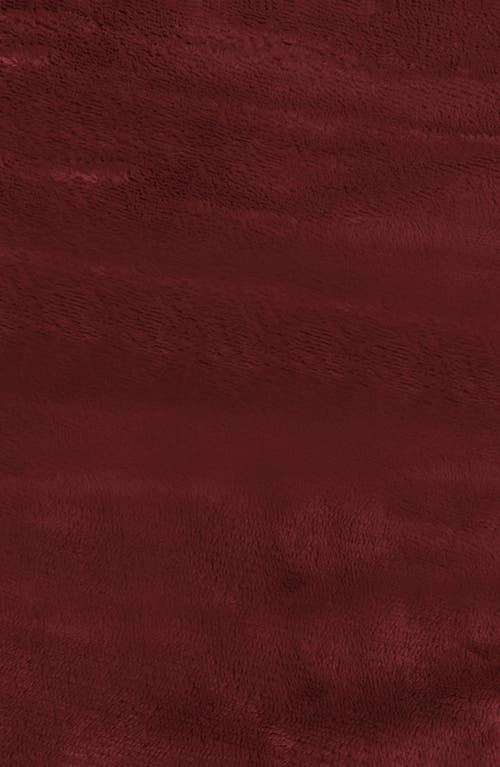 Woven & Weft Faux Shearling Fleece Throw Blanket In Red