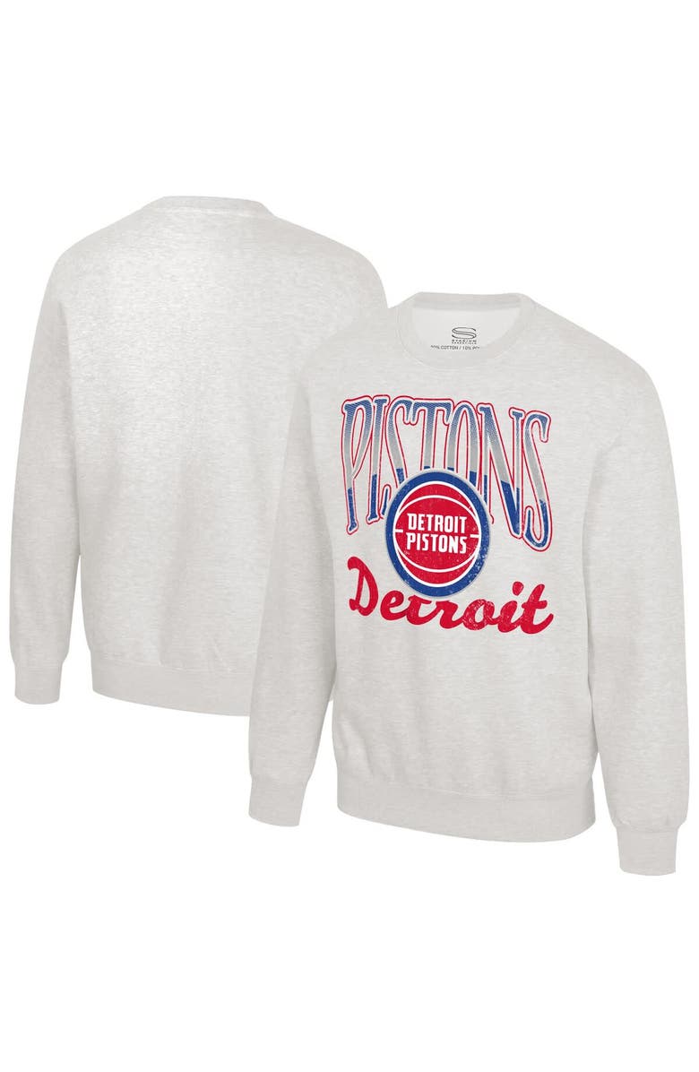 Stadium Essentials Unisex Stadium Essentials Oatmeal Detroit Pistons Sky High Fleece Sweatshirt, Main, color, Oatmeal