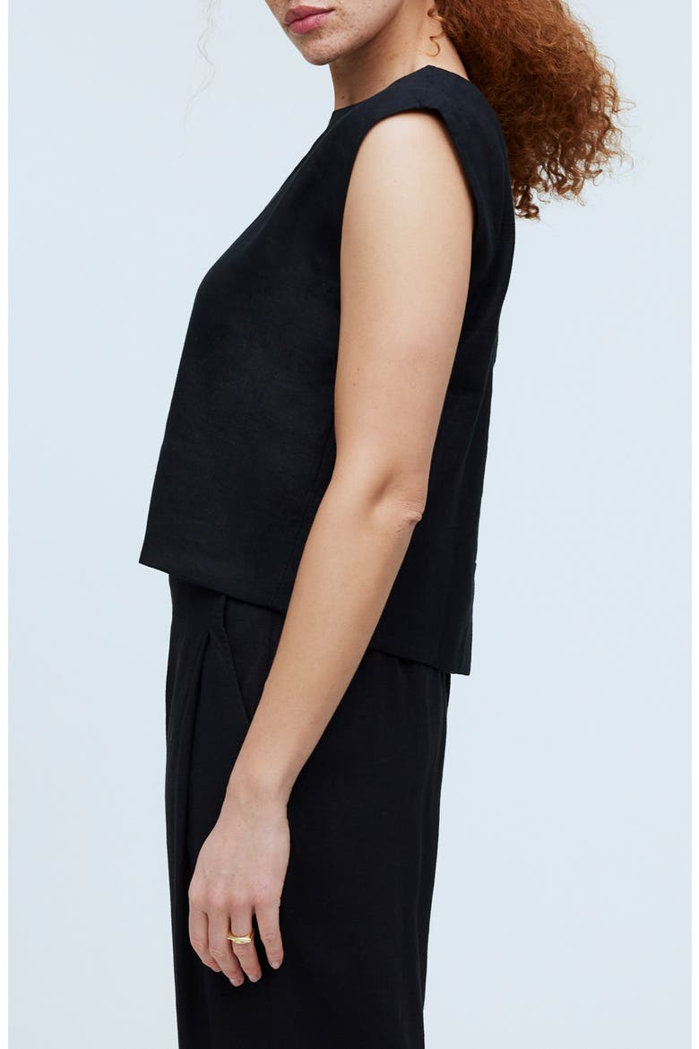 Bateau Neck Tank, Alternate, color, TRUE BLACK