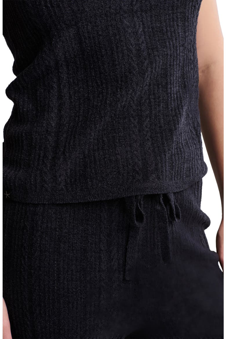 CozyChic® Ultra Lite® Cable Knit Lounge Pants, Alternate, color, BLACK