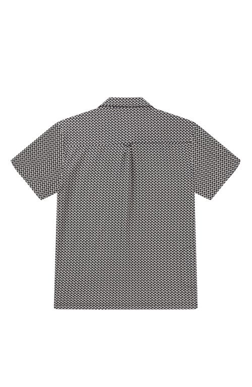 Sealskinz Fish Print Camp Shirt In Navy