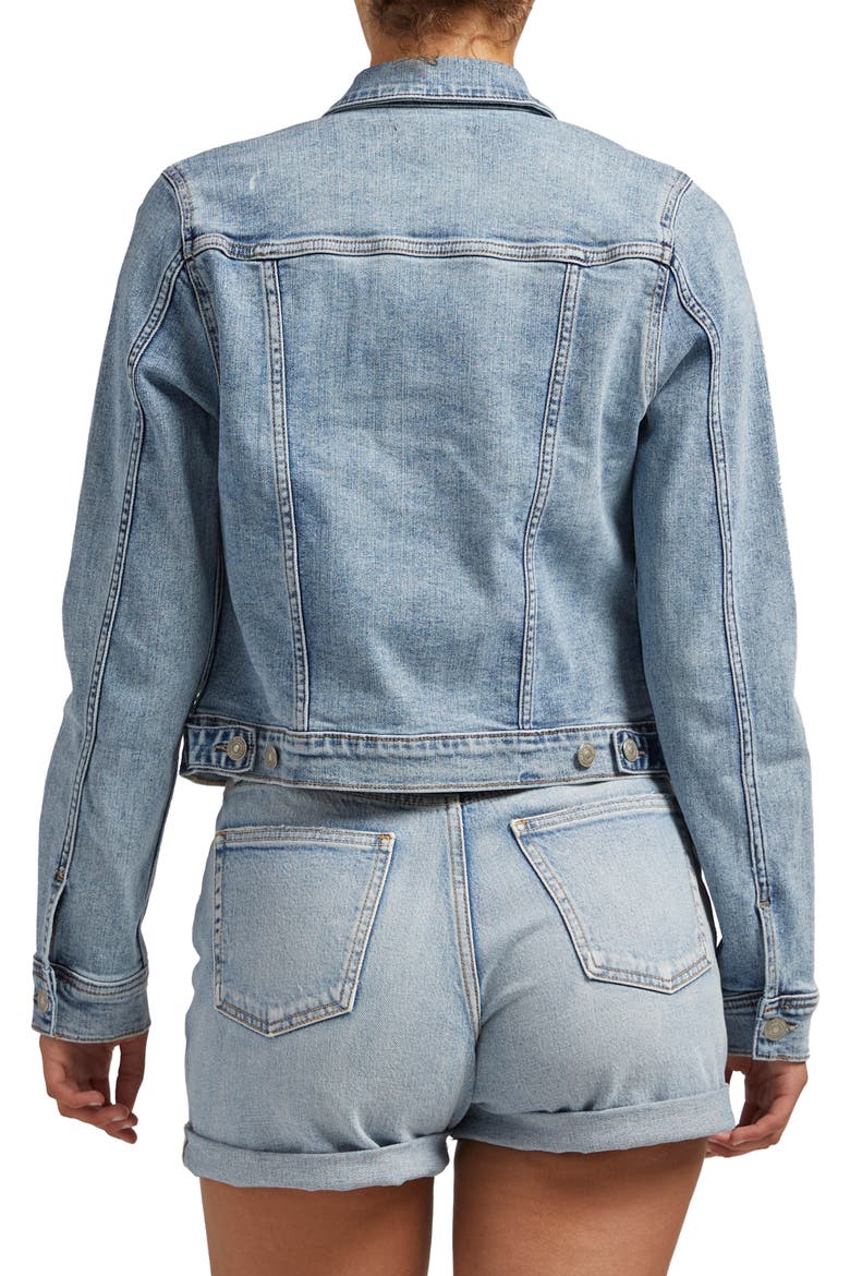 Fitted Denim Jacket, Alternate, color, INDIGO