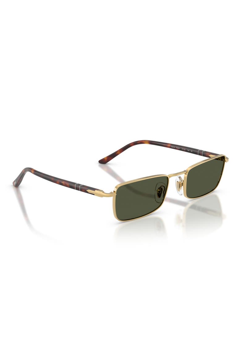 54mm Rectangular Sunglasses, Alternate, color, GOLD / GREEN