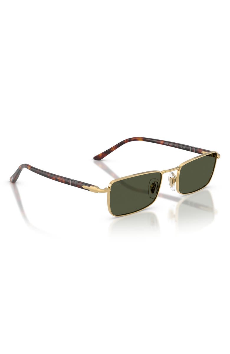 Persol 54mm Rectangular Sunglasses, Alternate, color, Gold / Green