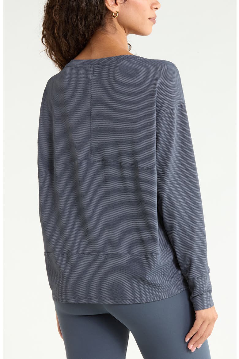 Textured Equilibrium Long Sleeve T-Shirt, Alternate, color, NAVY ARMADA