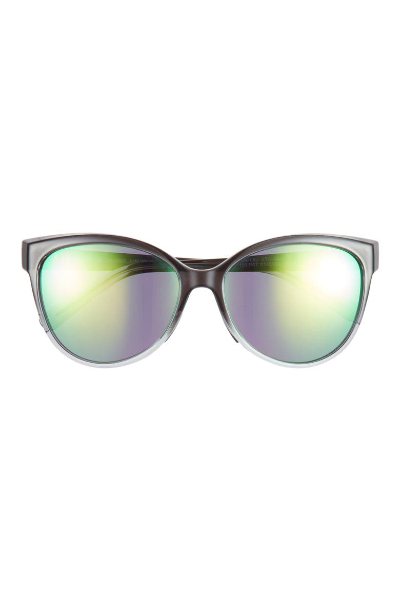 57mm Polarized Cat Eye Sunglasses, Main, color, GREY GREY GREEN