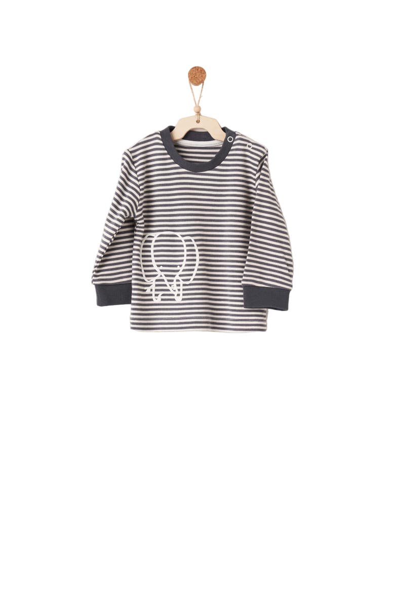 Stripe PJ Set, Alternate, color, Grey