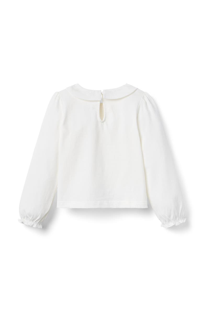 Janie and Jack Bow Collared Top, Alternate, color, White