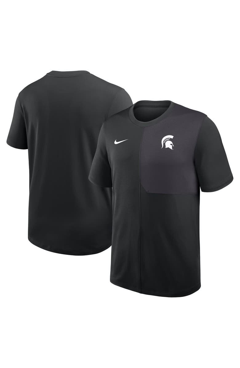 Nike Men's Nike Black Michigan State Spartans 2025 Sideline UV Performance Coach T-Shirt, Alternate, color, Black