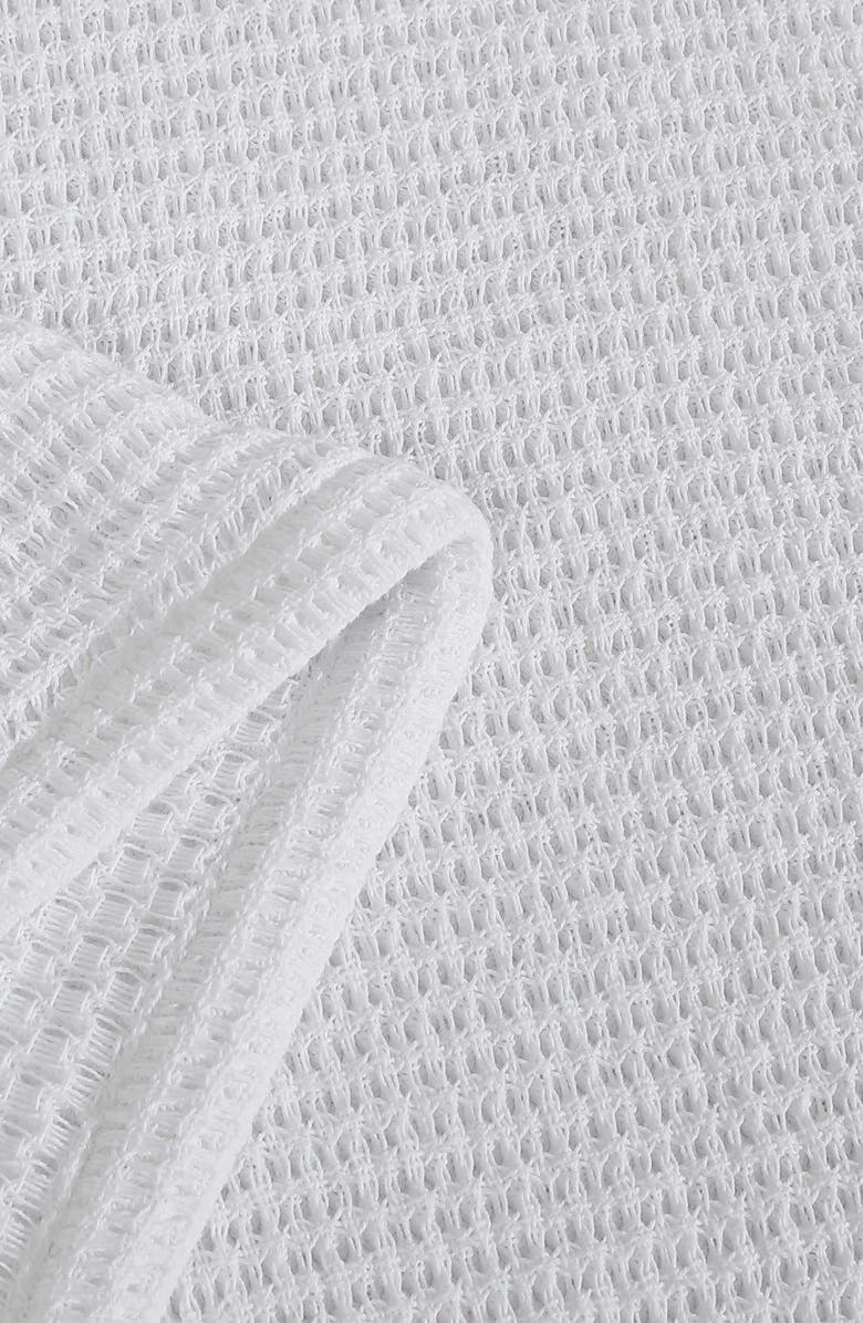 Calvin Klein Honeycomb Cotton Blanket, Alternate, color, White