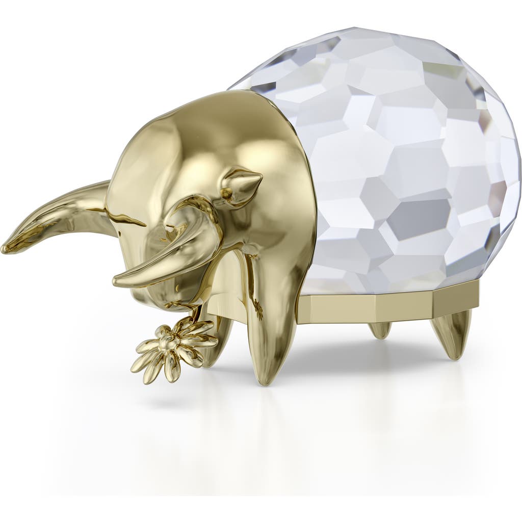 Swarovski Zodiac Taurus Crystal Figurine In Gold Tone-taurus