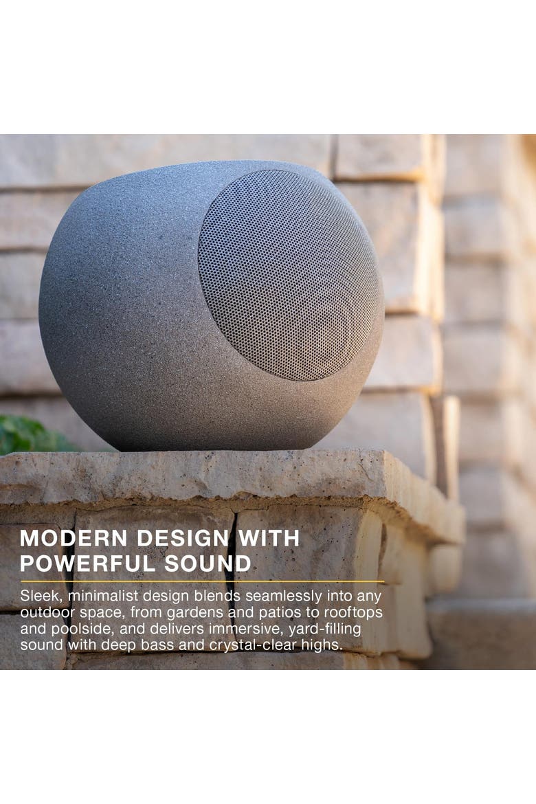 Zen Wireless Outdoor Bluetooth Solar Speaker, Alternate, color, Stone