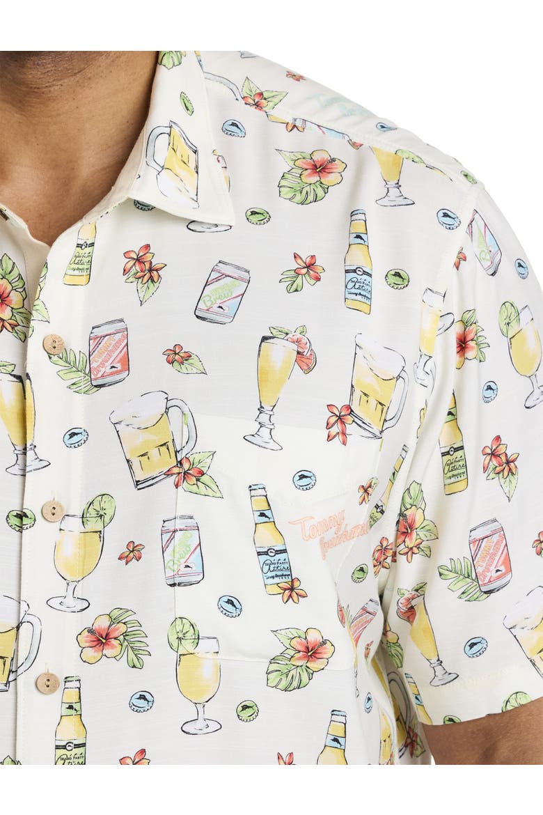 Big & Tall Veracruz Cay Brewhama Sport Shirt, Alternate, color, LYCHEE