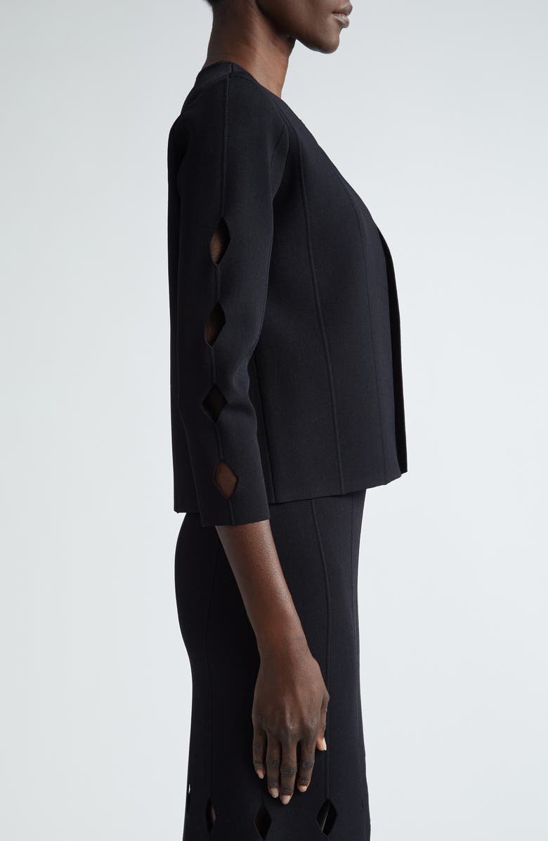 ST. JOHN Milano Knit Cutout Sleeve Cardigan, Alternate, color,