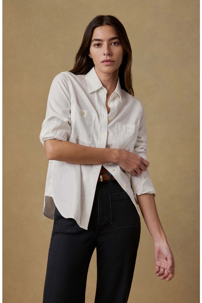 Tried & True Chambray Classic Shirt, Alternate, color, WHITE
