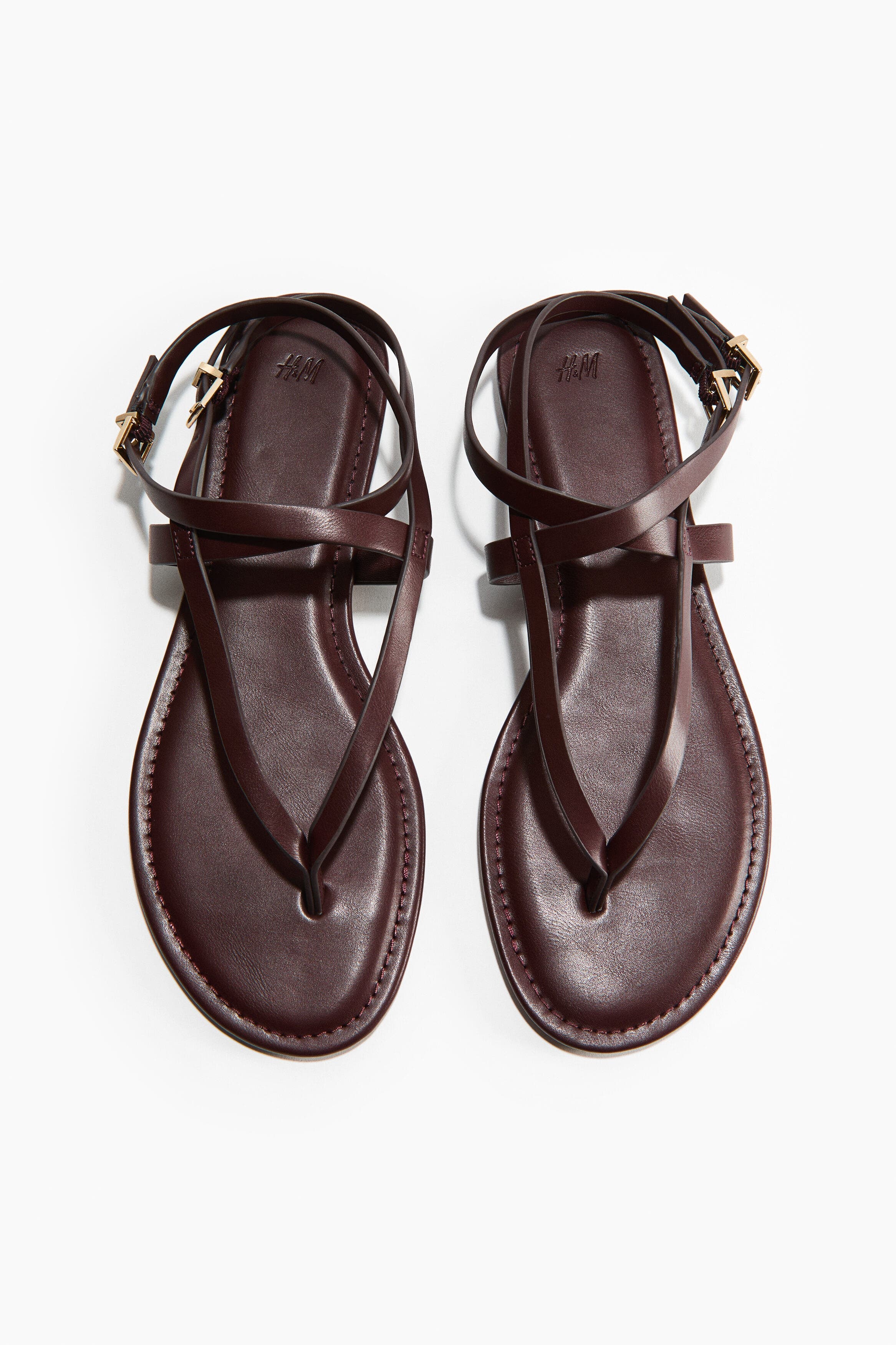 Strappy Sandals, Alternate, color, Burgundy