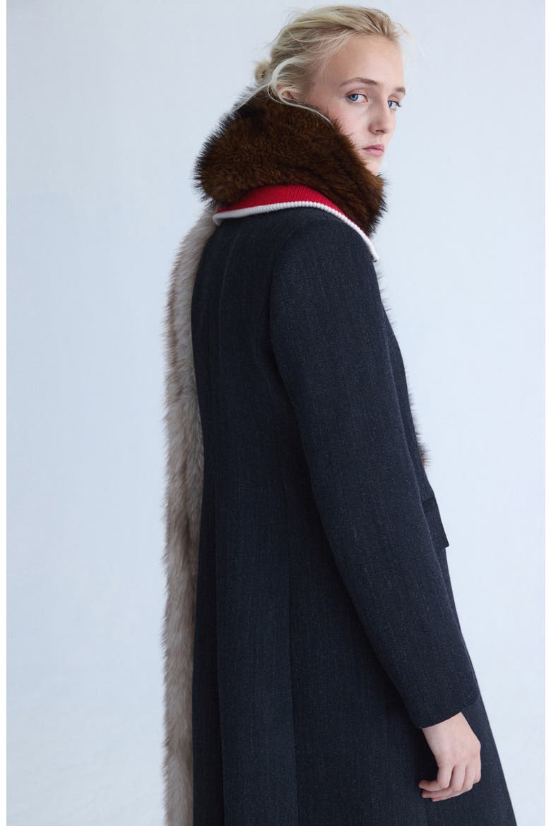 Tailored Wool Blend Coat, Alternate, color, GREY