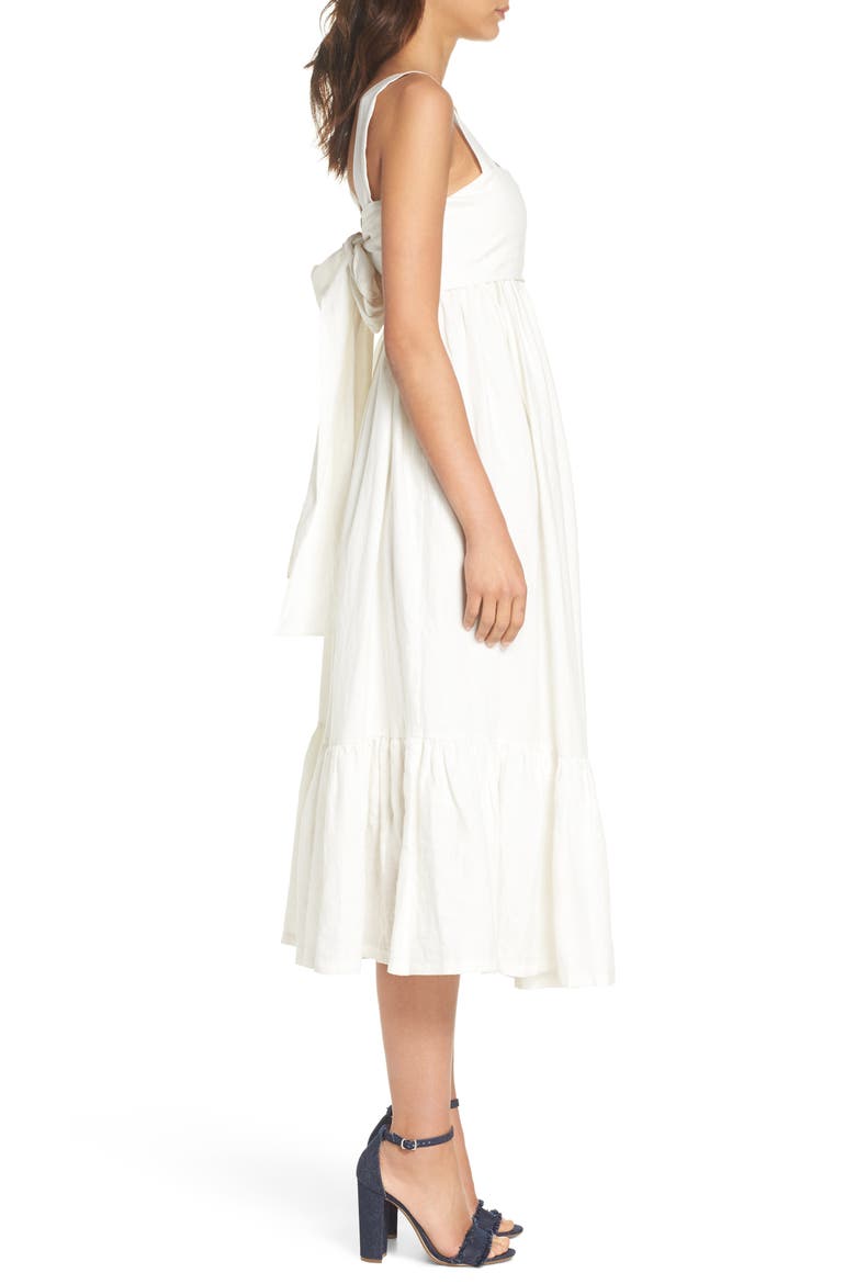 Forget Me Not Midi Dress, Alternate, color, WHITE