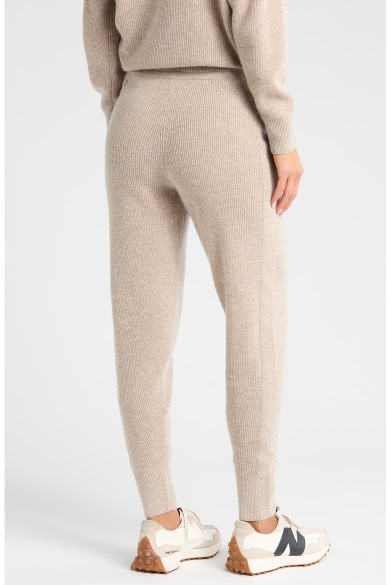 Wool & Cashmere Knit Joggers, Alternate, color, TAN OXFORD HEATHER
