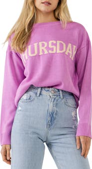 English Factory Weekday Motif Sweater