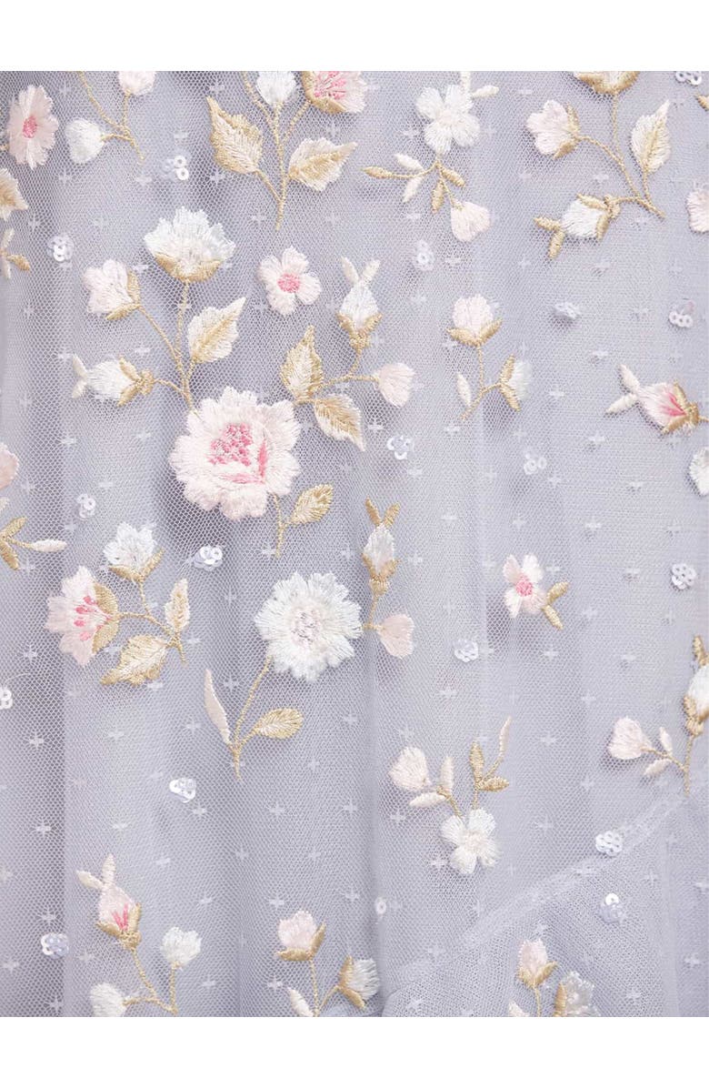 Needle & Thread Ethereal Blooms Frill Ankle Gown, Alternate, color, Skylight/Multi