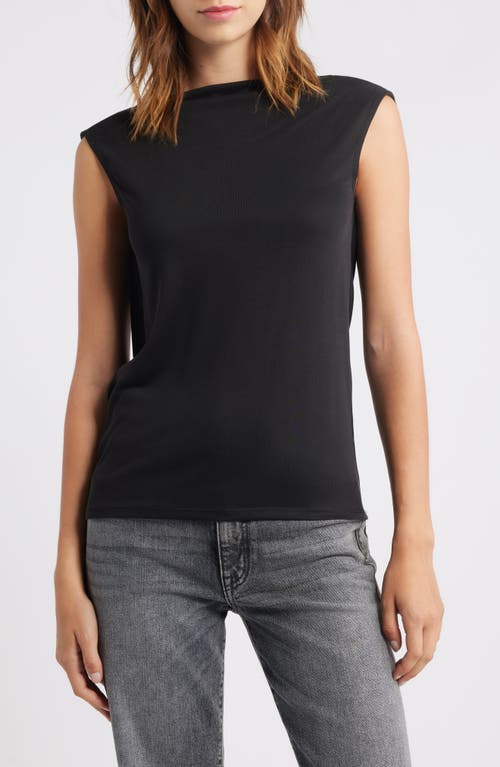 Wayf Celeste Drape Back Top In Black