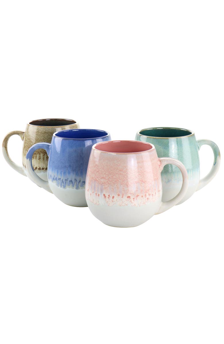 Gibson Home Avery Creek 4 Piece 19.1oz Stoneware Mug Set, Alternate, color, Blue