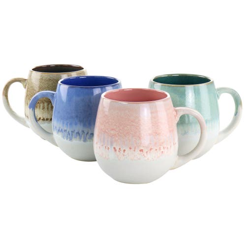 Gibson Home Avery Creek 4 Piece 19.1oz Stoneware Mug Set In Multi