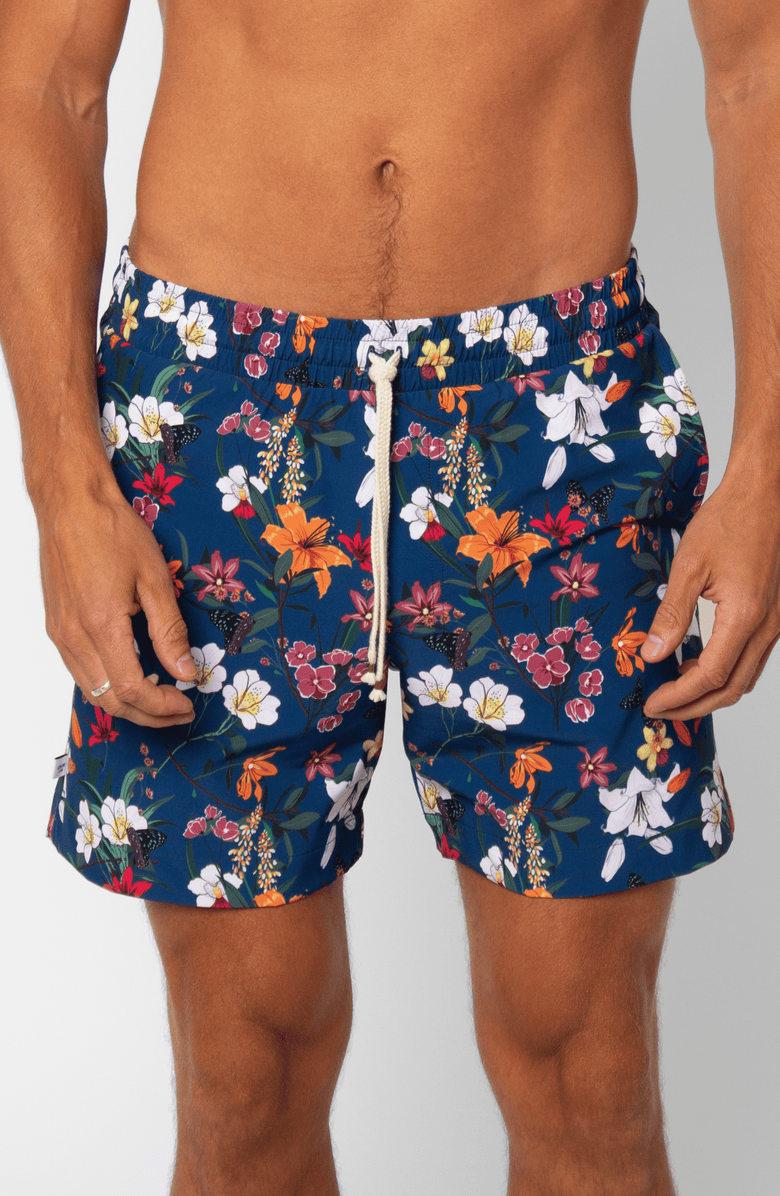 LEISURE LAB Coastal Bloom Swim Trunk, Alternate, color, Costal