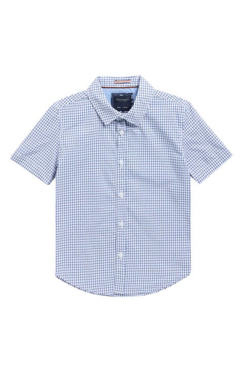 Kids' Check Short Sleeve Button-Up Shirt (Little Kid)