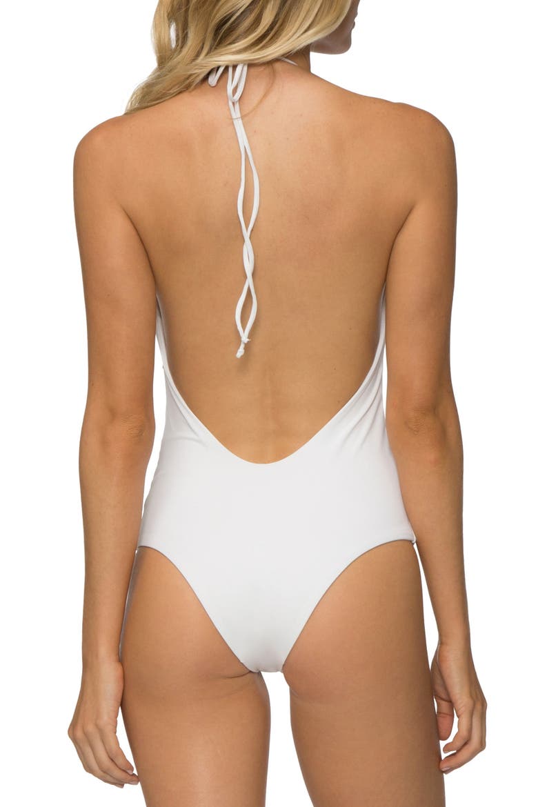 Chase One-Piece Swimsuit, Alternate, color, WHITE