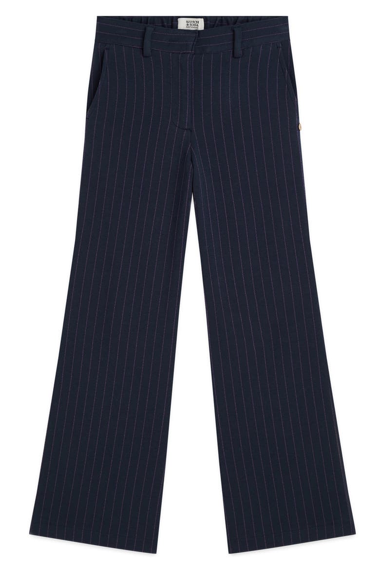 Kids' High Waist Wide Leg Stripe Pants, Main, color, SKY CAPTAIN STRIPE