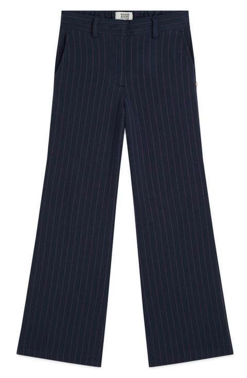 Kids' High Waist Wide Leg Stripe Pants