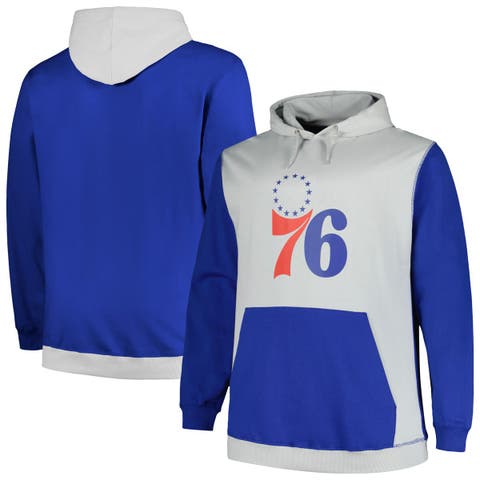 Men's Fanatics Branded  Royal/Silver Philadelphia 76ers Big & Tall Primary Arctic Pullover Hoodie