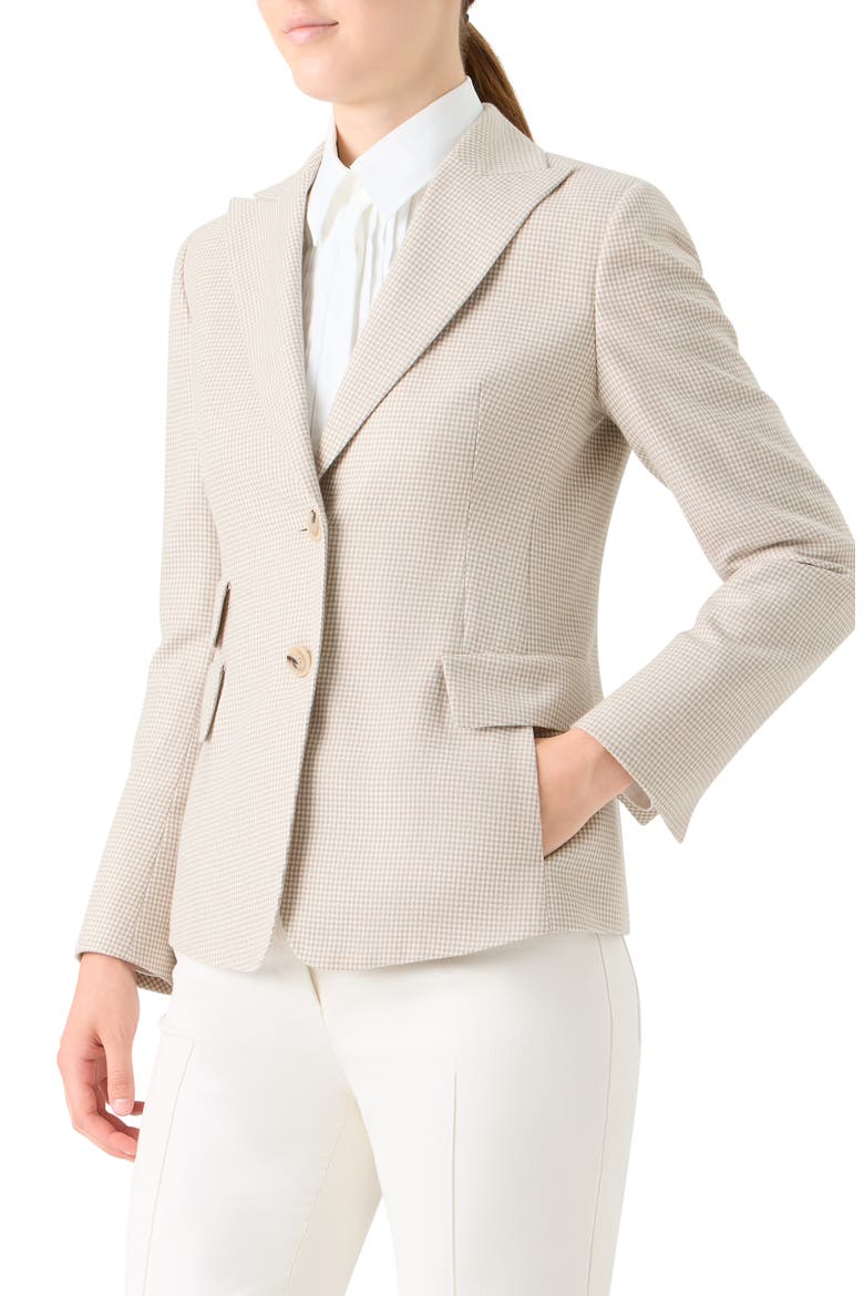 Hans Pepita Houndstooth Cashmere Jacket, Alternate, color, GREIGE-ECRU