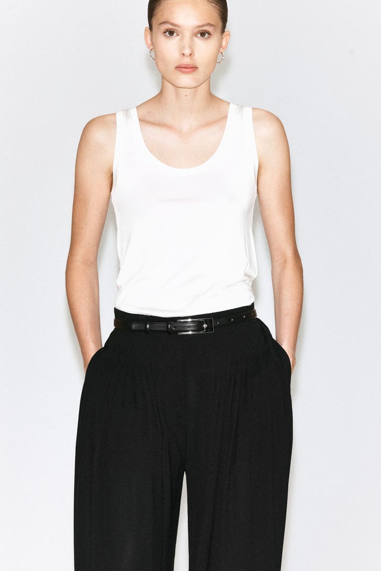 Pleated Crepe Balloon Pants, Alternate, color, BLACK