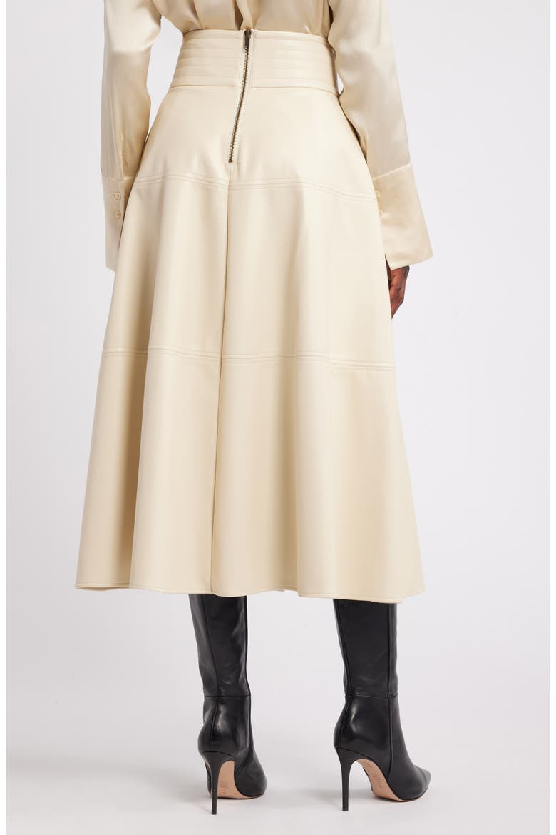 Megan Renee Faux Leather Tiered Skirt, Alternate, color, BEIGE BURNT