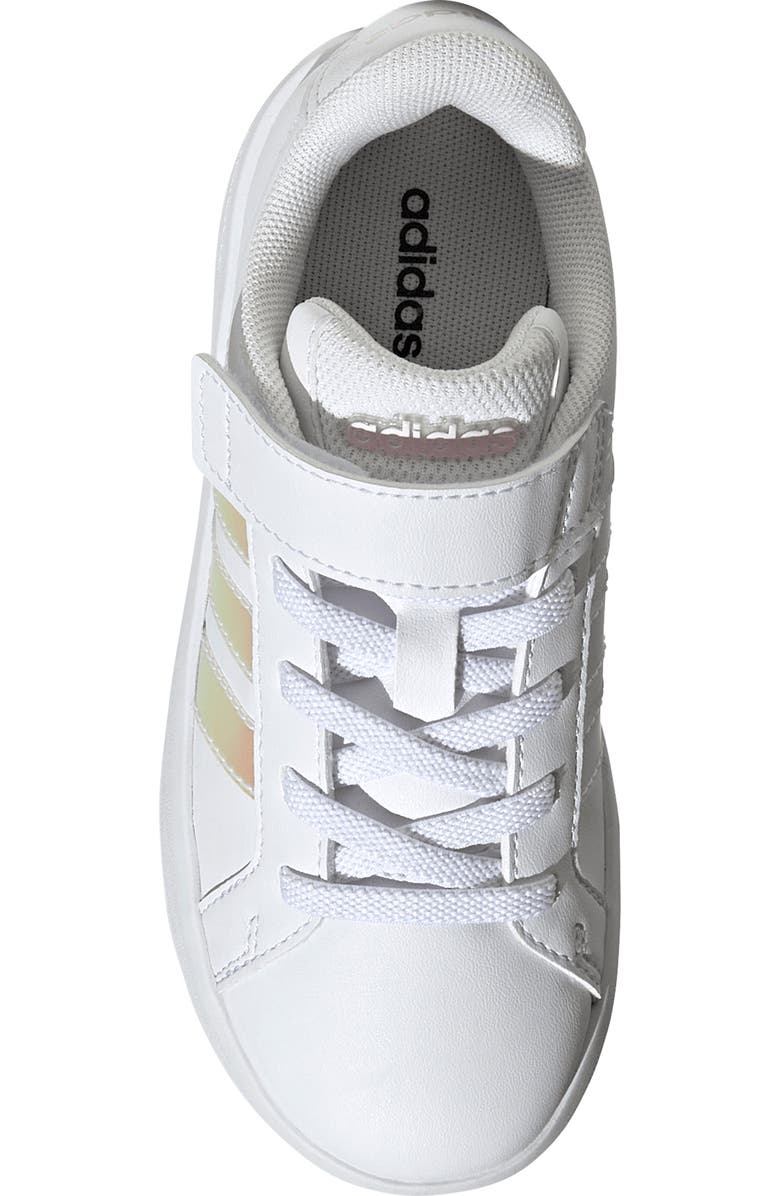adidas Kids' Grand Court 3-0 Sneaker, Alternate, color, Footwear White/ Iridescent