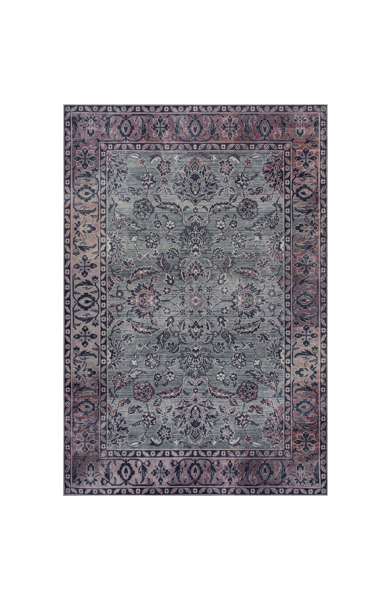 JONATHAN Y Victoria Ornate Persian All-Over Machine-Washable Area Rug, Alternate, color, Purple/Gray