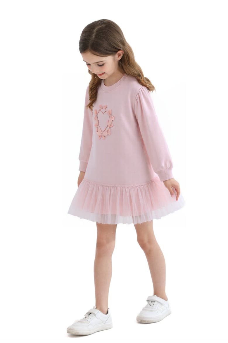 Heart Bow Dress, Alternate, color, Pink