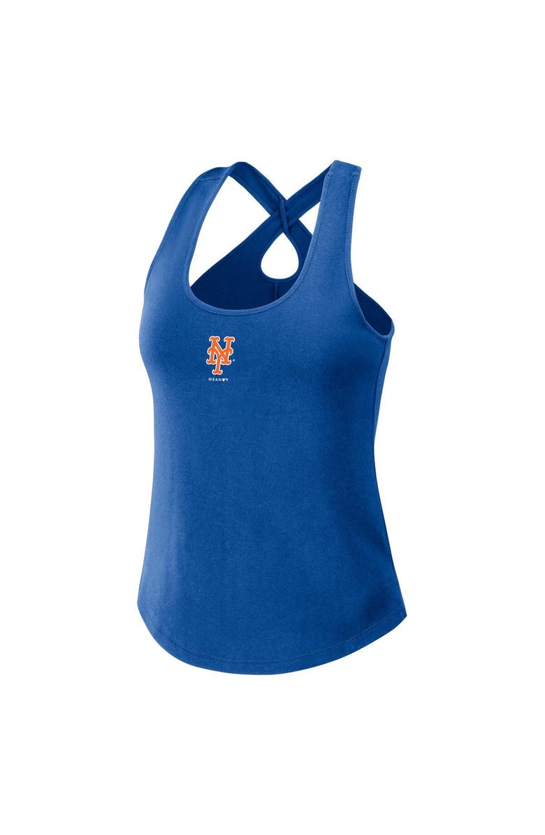 WEAR by Erin Andrews Women's WEAR by Erin Andrews Royal New York Mets Cross Back Tank Top, Alternate, color, 