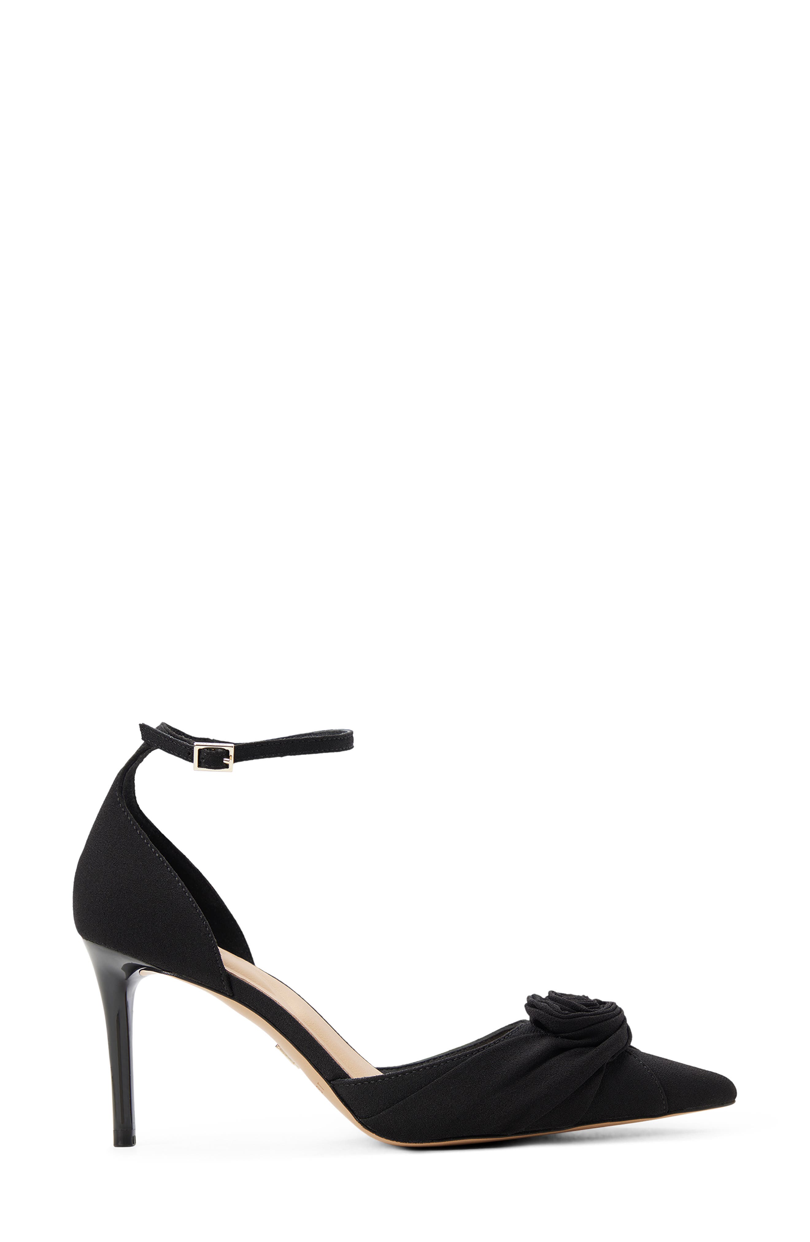 Grace Ankle Strap Pump, Alternate, color, BLACK