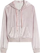 rag & bone Miramar Velvet Zip Front Hoodie