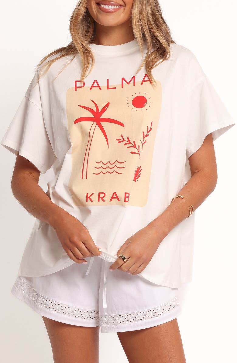 Petal & Pup Krabi Beach Cotton Graphic T-Shirt, Main, color,